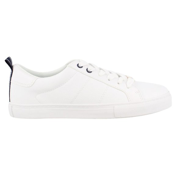 women's white faux leather sneakers